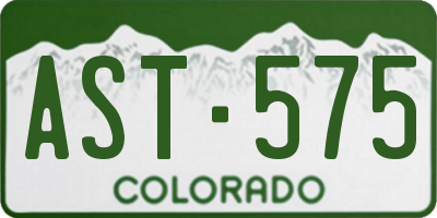 CO license plate AST575