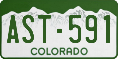 CO license plate AST591