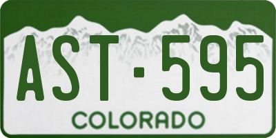 CO license plate AST595