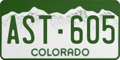 CO license plate AST605