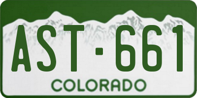 CO license plate AST661