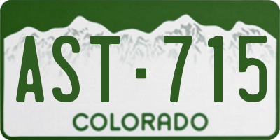CO license plate AST715