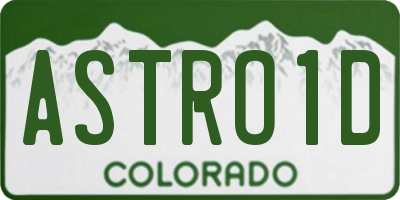 CO license plate ASTRO1D