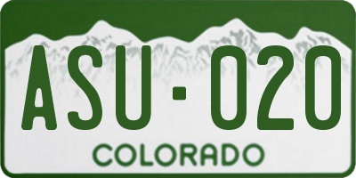 CO license plate ASU020