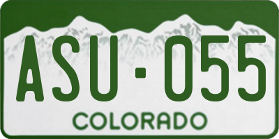 CO license plate ASU055