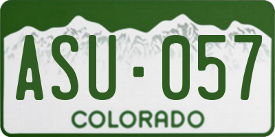 CO license plate ASU057