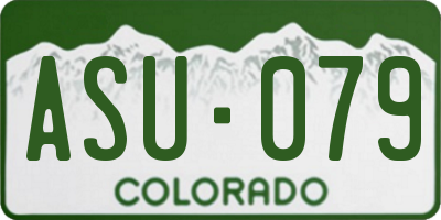 CO license plate ASU079