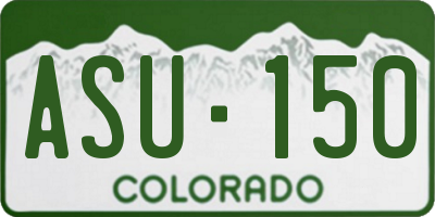 CO license plate ASU150
