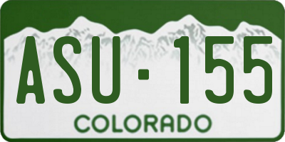CO license plate ASU155