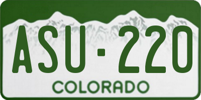 CO license plate ASU220