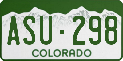 CO license plate ASU298