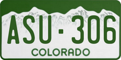 CO license plate ASU306