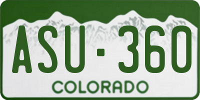 CO license plate ASU360