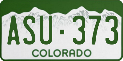 CO license plate ASU373