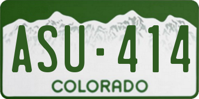 CO license plate ASU414