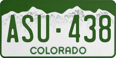 CO license plate ASU438