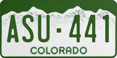 CO license plate ASU441