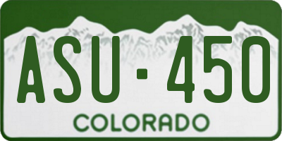 CO license plate ASU450