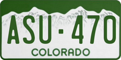 CO license plate ASU470