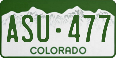 CO license plate ASU477