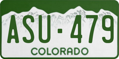 CO license plate ASU479