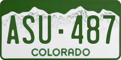 CO license plate ASU487