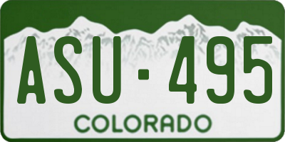 CO license plate ASU495