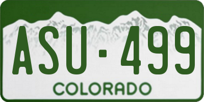 CO license plate ASU499