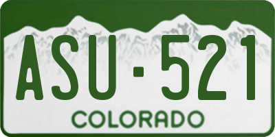 CO license plate ASU521