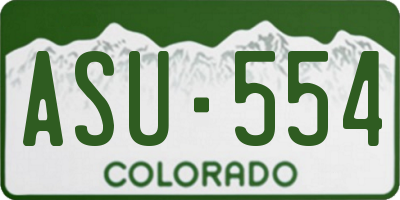 CO license plate ASU554