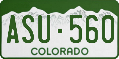 CO license plate ASU560