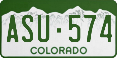 CO license plate ASU574