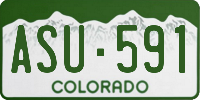 CO license plate ASU591