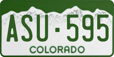 CO license plate ASU595