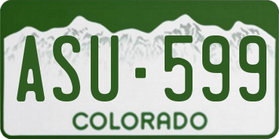 CO license plate ASU599