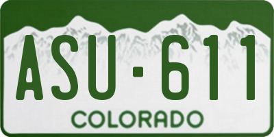 CO license plate ASU611