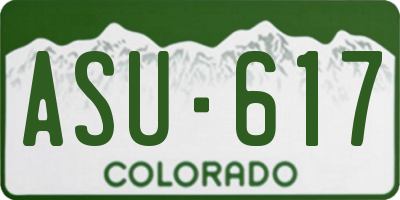 CO license plate ASU617