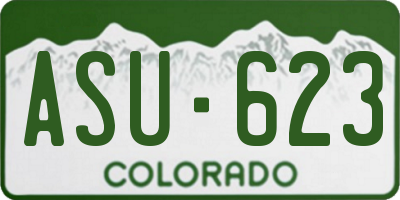 CO license plate ASU623
