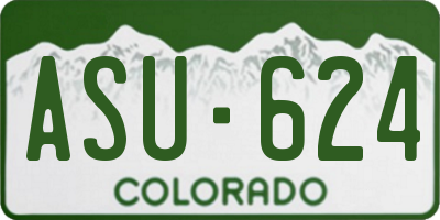 CO license plate ASU624