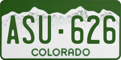 CO license plate ASU626