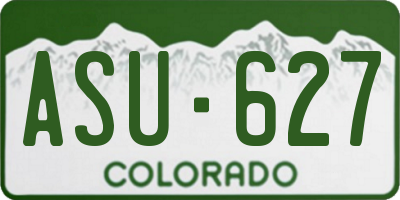 CO license plate ASU627