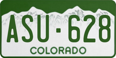 CO license plate ASU628