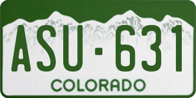 CO license plate ASU631