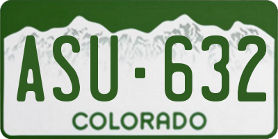 CO license plate ASU632