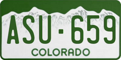 CO license plate ASU659