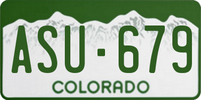 CO license plate ASU679