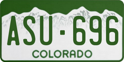 CO license plate ASU696