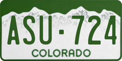 CO license plate ASU724