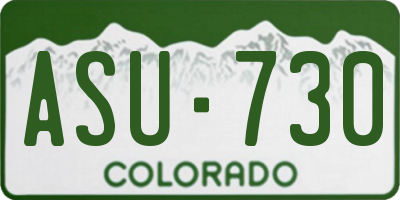 CO license plate ASU730
