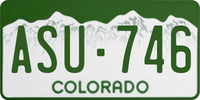 CO license plate ASU746